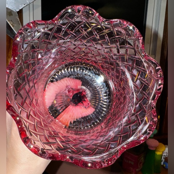 Fenton Vintage Dusty Rose Glass Basket✨ - Picture 8 of 11